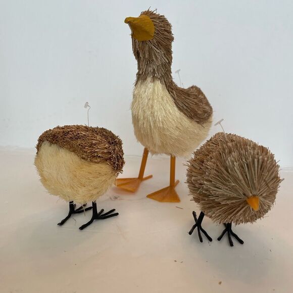 SET OF 3 STRAW EASTER DUCK FAMILY - Picture 4 of 7
